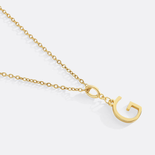 Minimalist Initial Charm Necklace