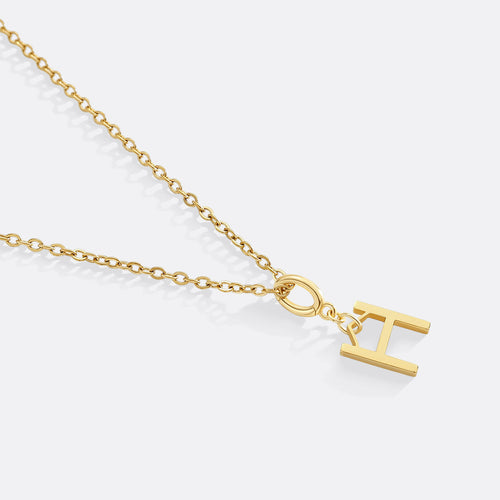 Minimalist Initial Charm Necklace
