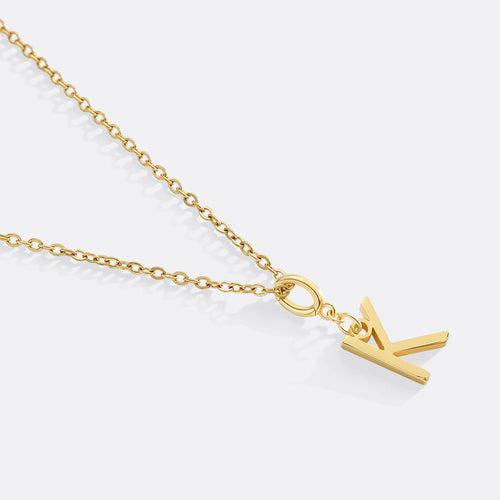 Minimalist Initial Charm Necklace