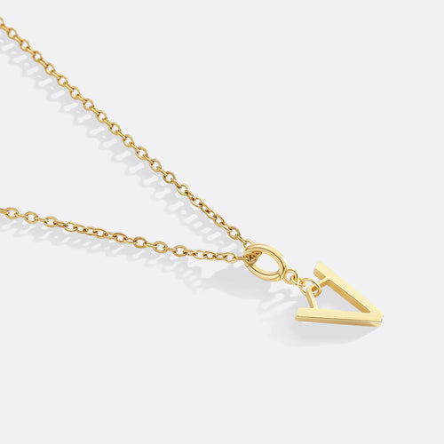 Minimalist Initial Charm Necklace