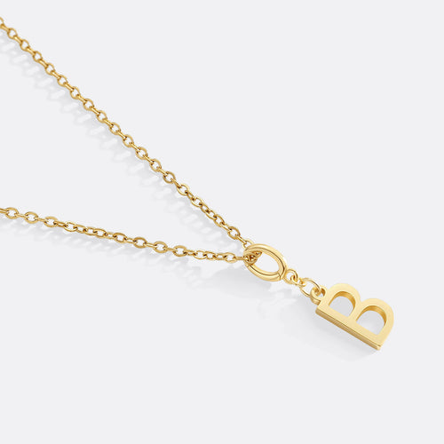 Minimalist Initial Charm Necklace