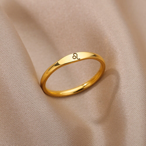 Minimalist Zodiac Stacking Band