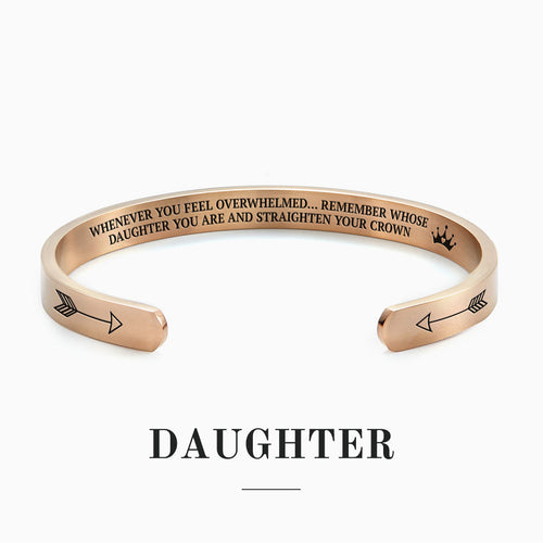 Remember Who You Are and Straighten Your Crown Personalizable Cuff Bracelet