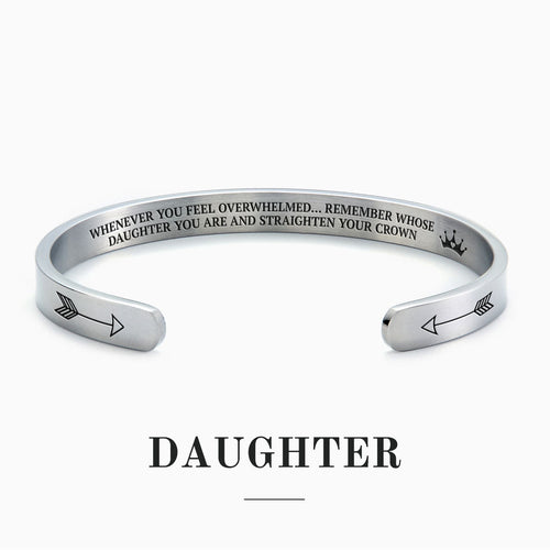 Remember Who You Are and Straighten Your Crown Personalizable Cuff Bracelet