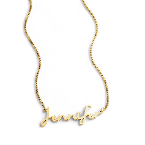 Fairy Name Necklace with Box Chain