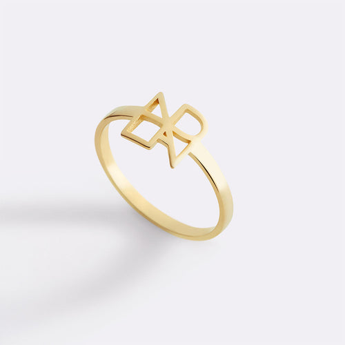 Monogram Name Ring