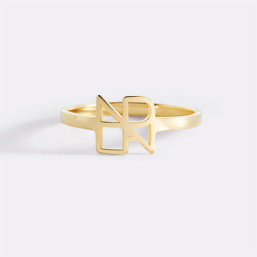 Monogram Name Ring