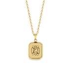Monogram Portrait Pendant Necklace