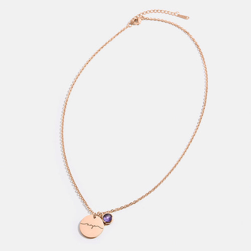 Monogram Script Birthstone Name Necklace