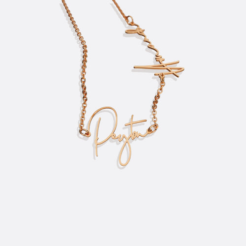 Monroe Double Name Necklace