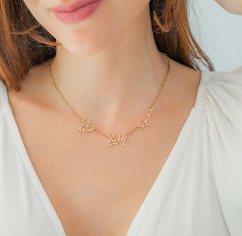 Monroe Double Name Necklace