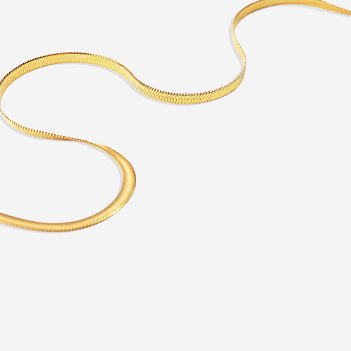 Mother Of Pearl Initial Heart & Herringbone Necklace Set