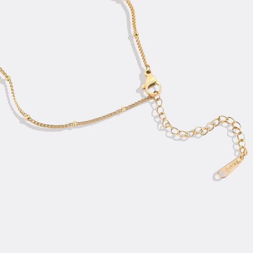 Mother Of Pearl Heart Initial Necklace