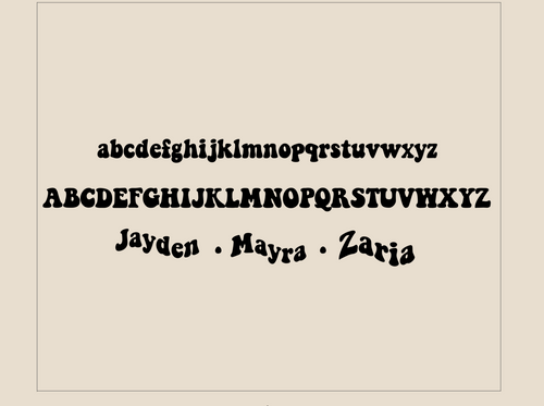 Retro Name Necklace in Box Chain