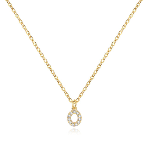 Pave Uppercase Initial Necklace
