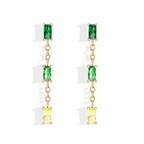 Ombre Baguette Dangle Earrings