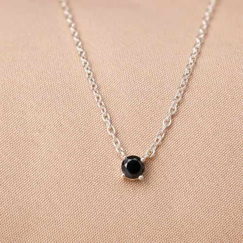Onyx Dainty Diamond Necklace