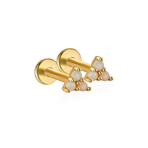 Opal Trio Sleeper Stud Earrings | 18g