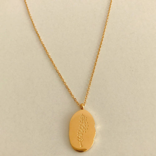 Birth Flower Pendant Necklace