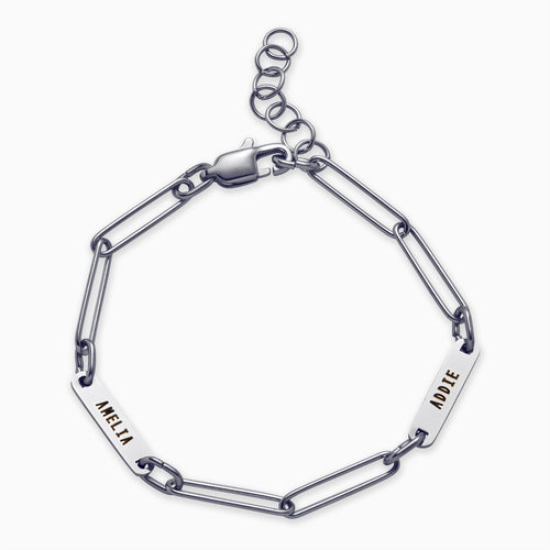 Personalized Paperclip Name Bracelet