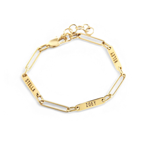 Personalized Paperclip Name Bracelet