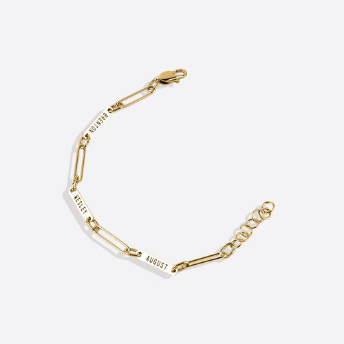 Personalized Paperclip Name Bracelet