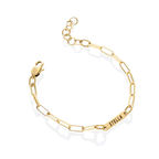 Personalized Paperclip Name Bracelet