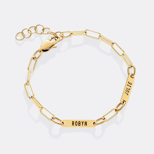 Personalized Paperclip Name Bracelet