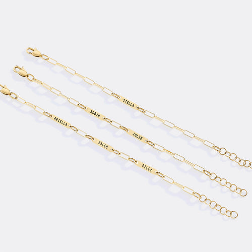 Personalized Paperclip Name Bracelet