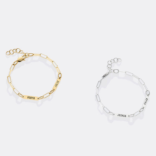 Personalized Paperclip Name Bracelet