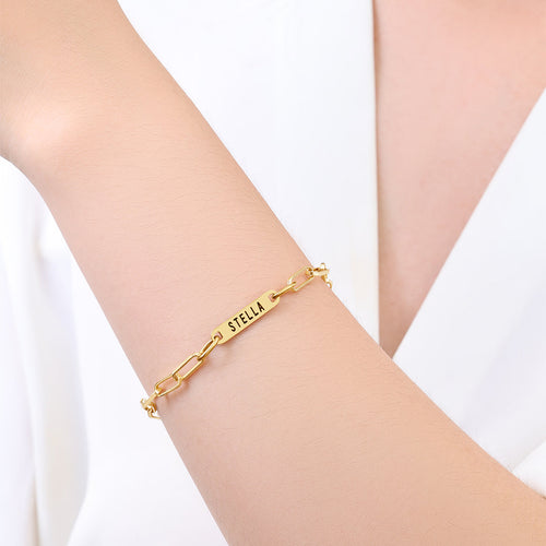 Personalized Paperclip Name Bracelet