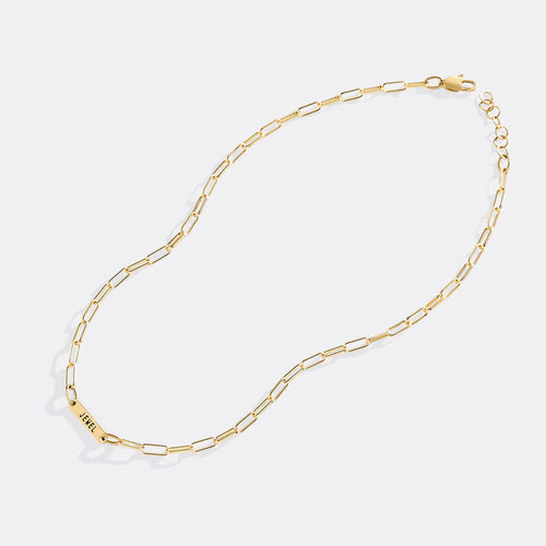 Paperclip Necklace With Personalized Names