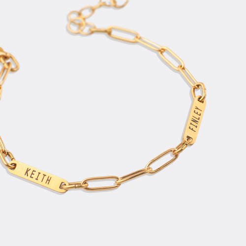 Personalized Paperclip Name Bracelet