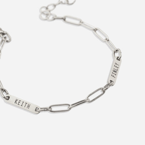 Personalized Paperclip Name Bracelet