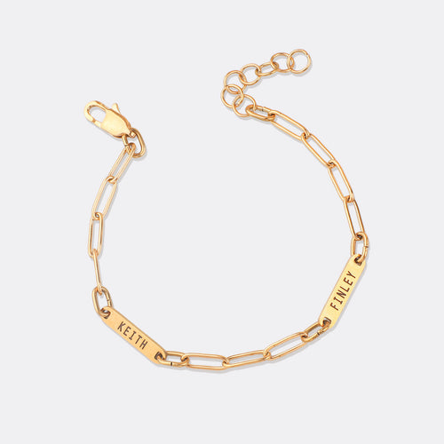 Personalized Paperclip Name Bracelet