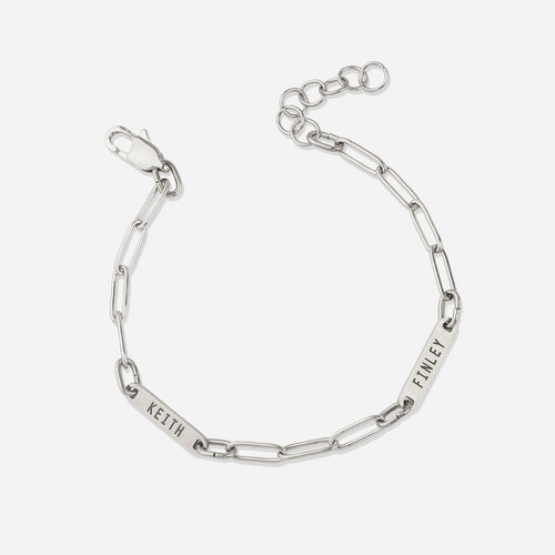 Personalized Paperclip Name Bracelet