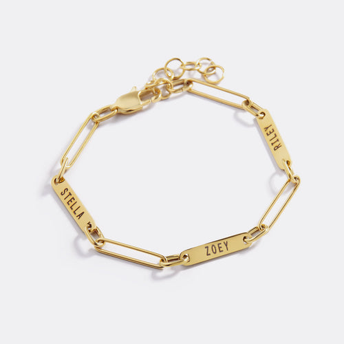 Personalized Paperclip Name Bracelet