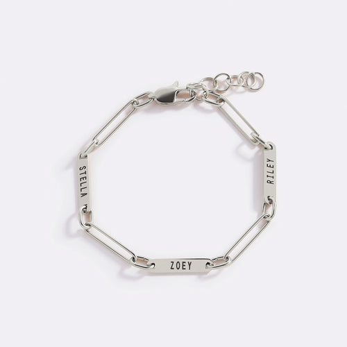 Personalized Paperclip Name Bracelet
