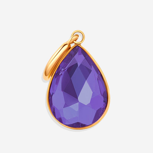 Teardrop Birthstone Charm