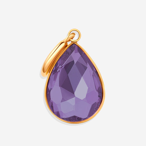 Teardrop Birthstone Charm