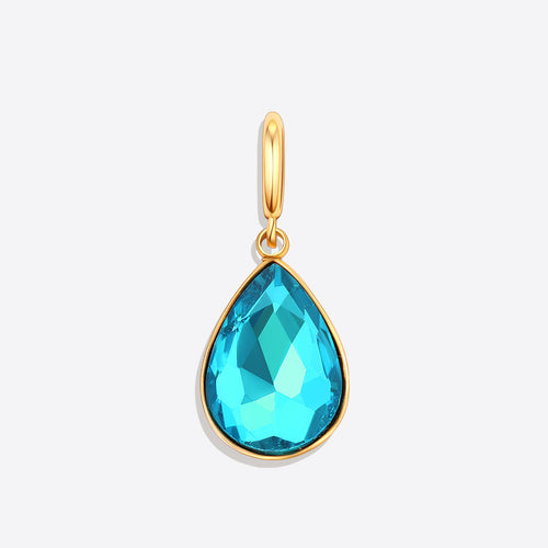 Teardrop Birthstone Charm