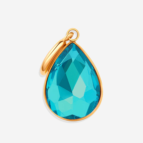 Teardrop Birthstone Charm