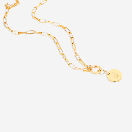 Engraved Birth Flower Disc Charm