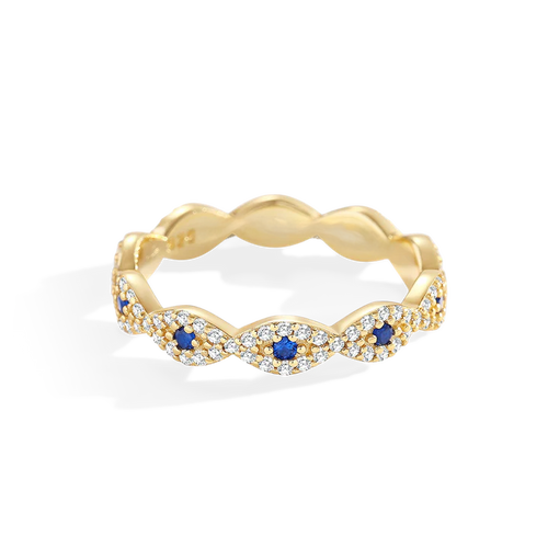 Pave Evil Eye Ring
