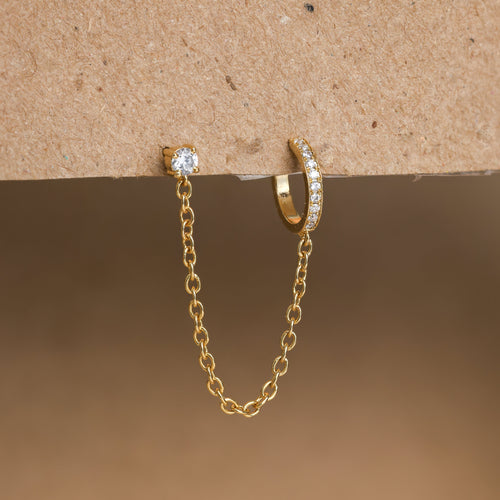 Pave Chain Ear Cuffs