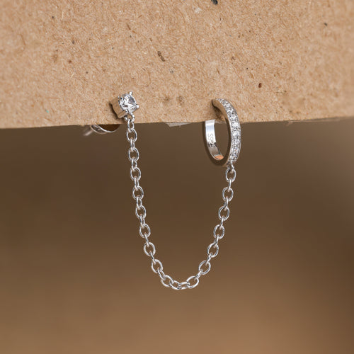 Pave Chain Ear Cuffs