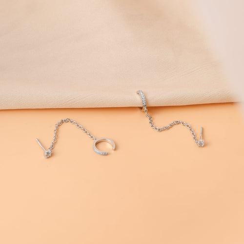 Pave Chain Ear Cuffs