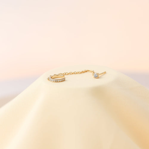 Pave Chain Ear Cuffs