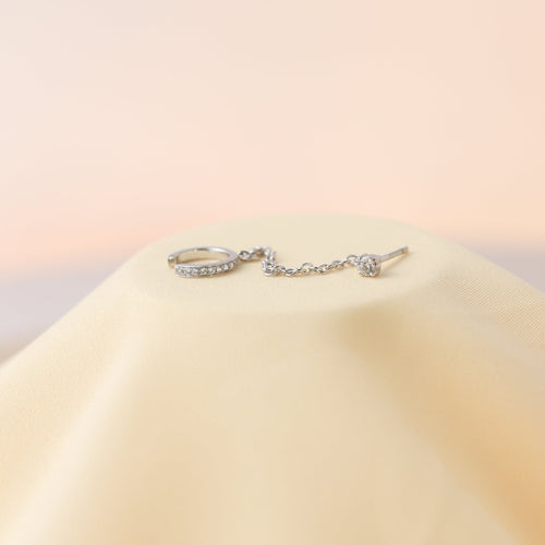 Pave Chain Ear Cuffs