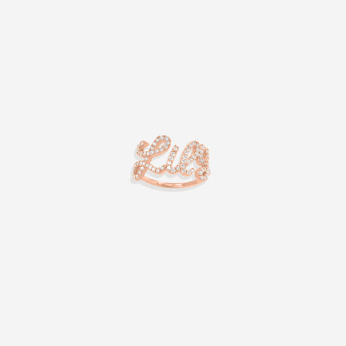Pave Name Ring